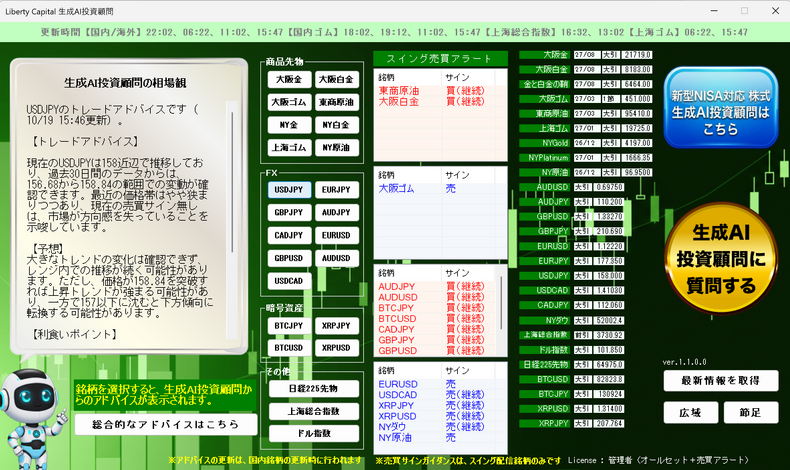 画像40133：寄り付きの金の売りスタートが一先ず成功！更に商品先物生成AIアプリを開発中！問い掛けでAIに質問出来るようになります！聞いてもいないのにFDS出現銘柄を教えてくれます！GDの出現銘柄を教えてくれます！